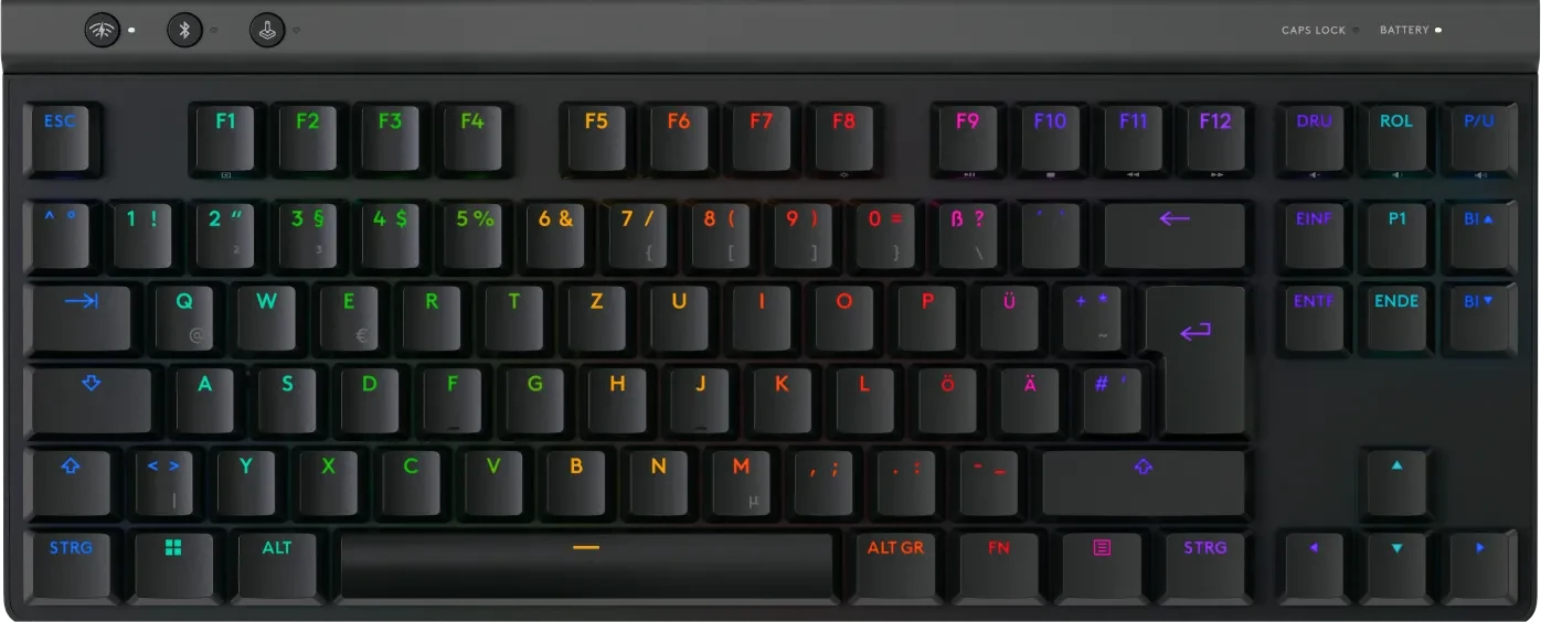 Logitech G515 Lightspeed TKL, schwarz, GL TACTILE, USB/Bluetooth, DE