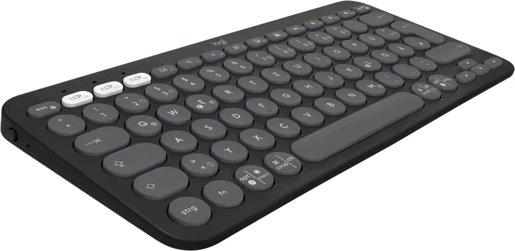 Logitech K380s Pebble Keys 2, schwarz/grau, Logi Bolt, USB/Bluetooth, DE