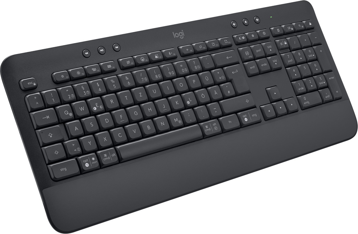 Logitech Signature K650 Comfort, Graphite, Logi Bolt, USB/Bluetooth, DE