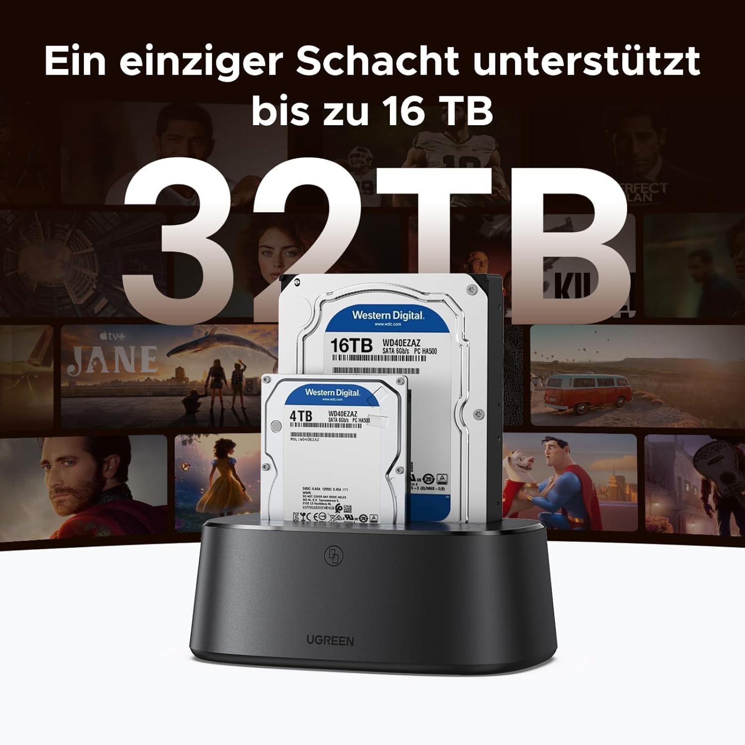 22TB, Western Digital WD Elements Desktop, schwarz, USB 3.0 Micro-B
