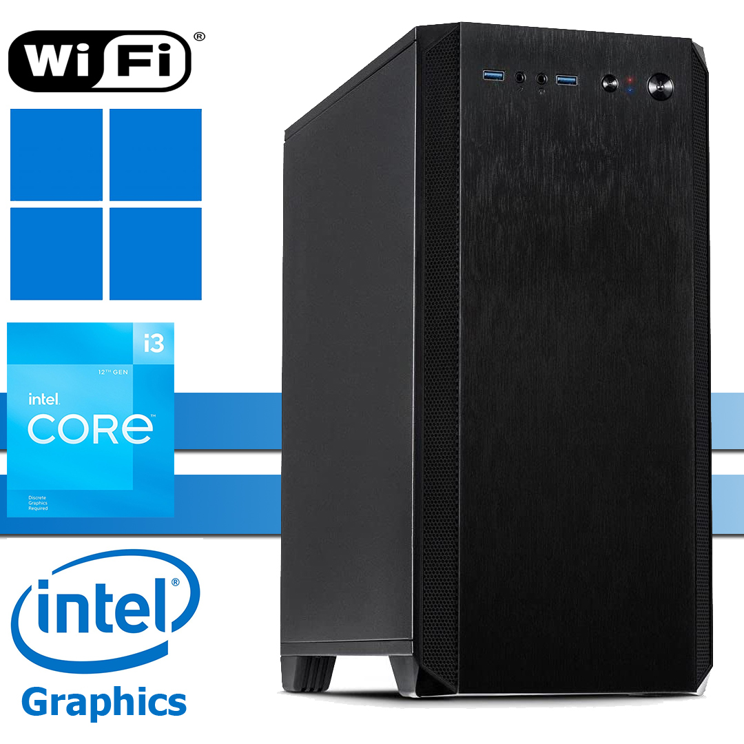 X-Silent PC│Intel i3-12100│bis 64GB RAM DDR4│bis 2TB SSD│bis 4TB HDD│WiFi│Windows 11 Pro