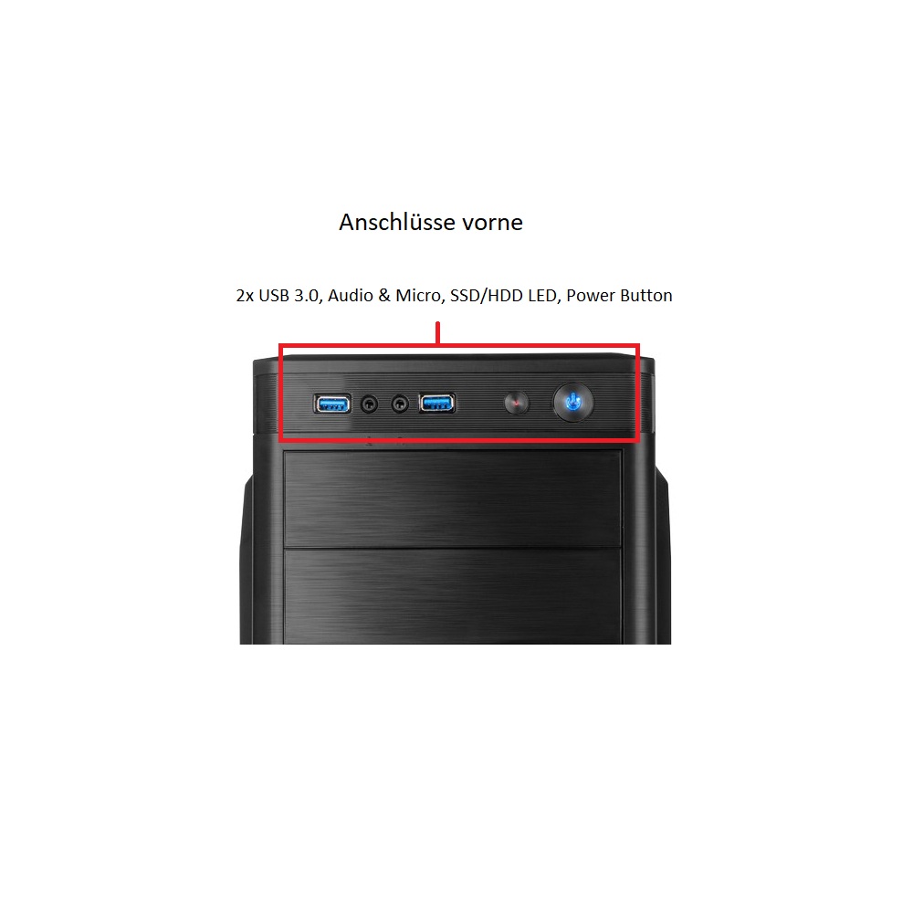 X-Business PC│Intel i5-11400F│64GB RAM DDR4│2000GB SSD NVMe│4000GB HDD│Nvidia GT730│IT-5905│WiFi│Windows 11 Pro