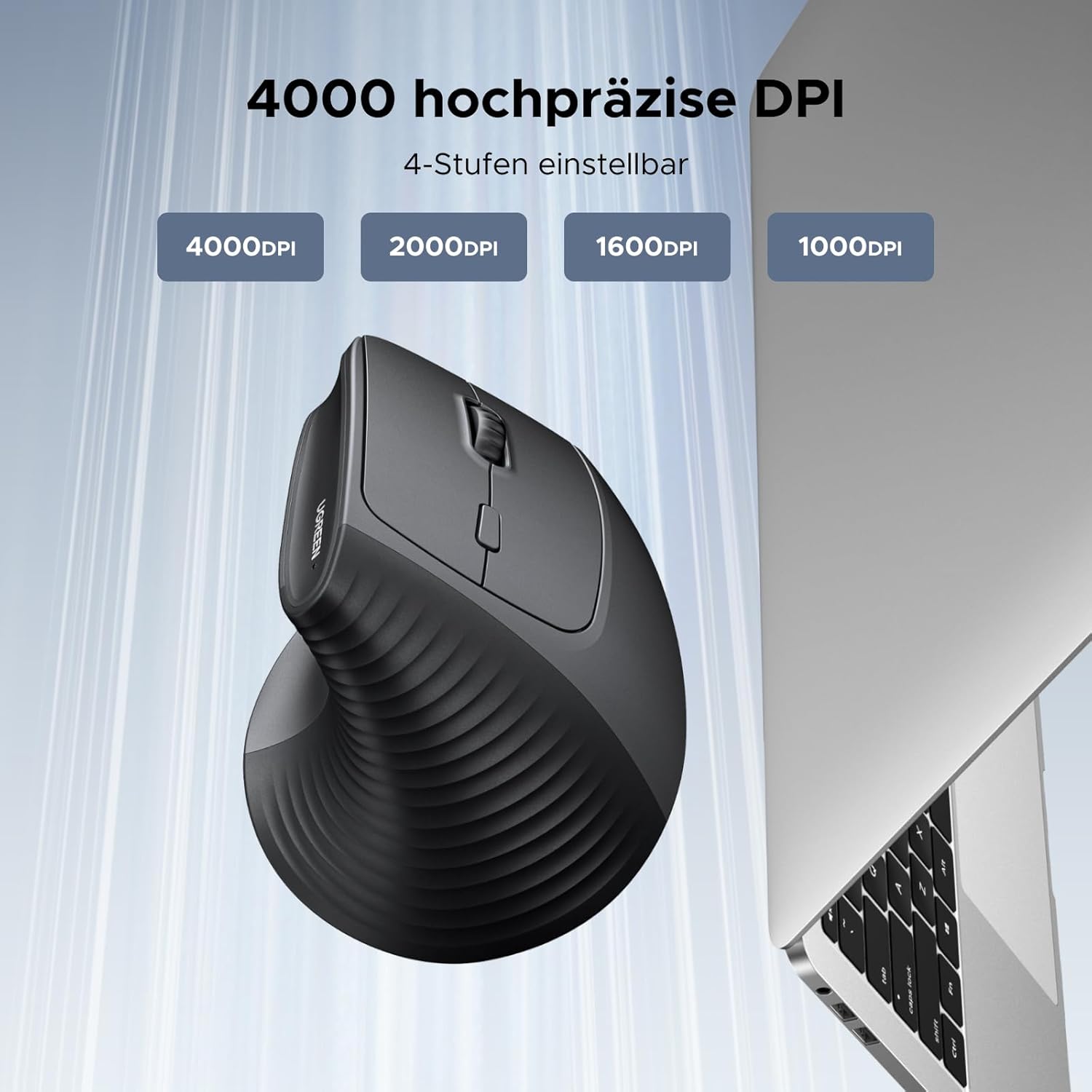 UGREEN 2.4G Maus Kabellos Vertikale Ergonomische Maus