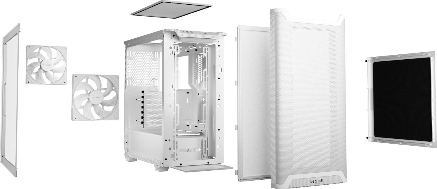 be quiet! Pure Base 501 Airflow Window White, Glasfenster