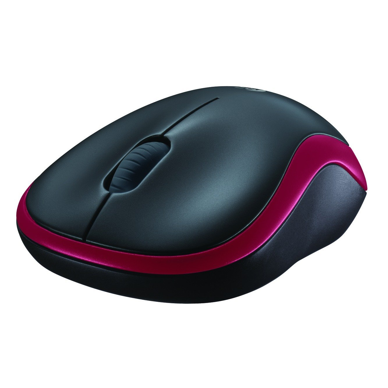 Logitech M185 Wireless Mouse schwarz/rot, USB